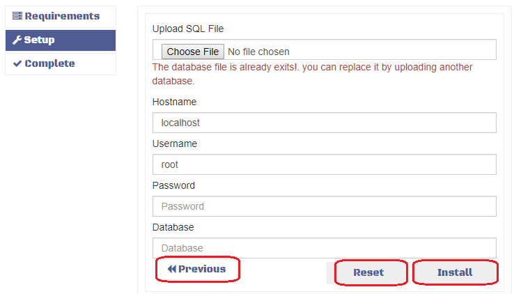 Requriements Page